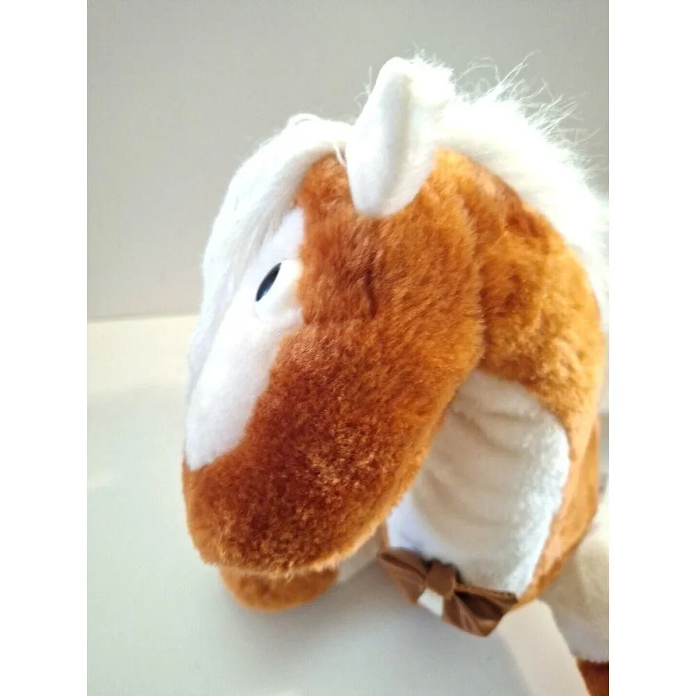 Lynn Weisberg 1985 Brown White Plush Horse Pony Bow Enesco - Picture 15 of 16